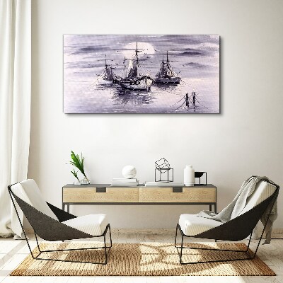 Obraz Canvas Spokojny port o zachodzie słońca