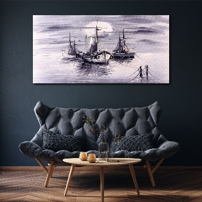 Obraz Canvas Spokojny port o zachodzie słońca