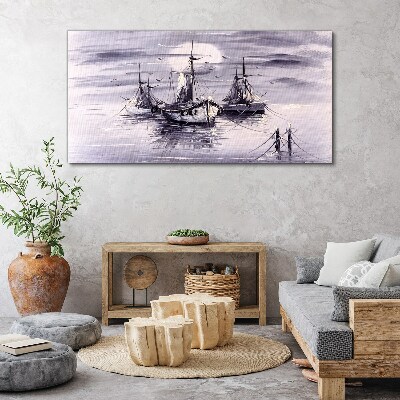 Obraz Canvas Spokojny port o zachodzie słońca