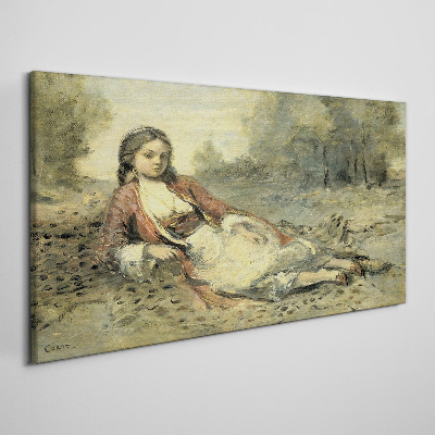 Obraz Canvas „Portret leżącej dziewczyny”