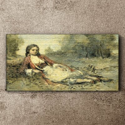 Obraz Canvas „Portret leżącej dziewczyny”