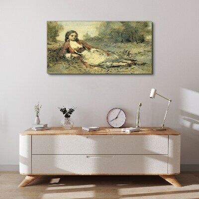 Obraz Canvas „Portret leżącej dziewczyny”