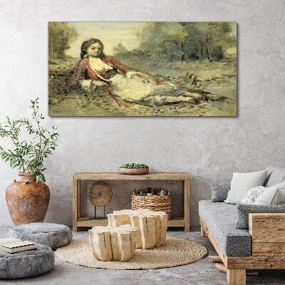 Obraz Canvas „Portret leżącej dziewczyny”