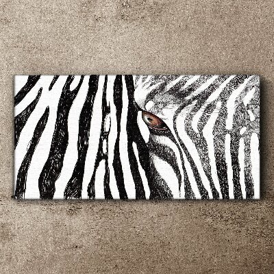 Obraz Canvas Zebra w monochromatycznym stylu