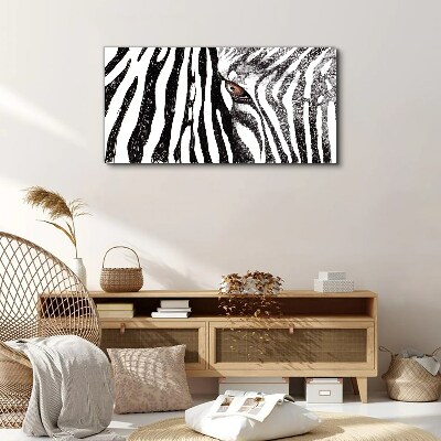 Obraz Canvas Zebra w monochromatycznym stylu