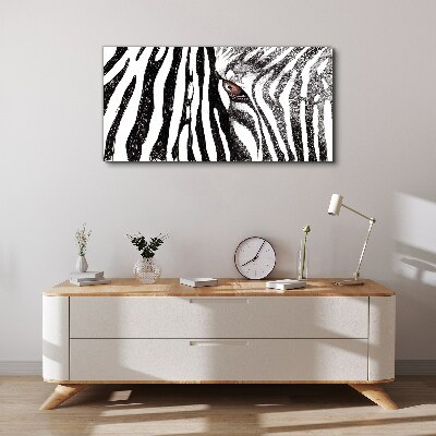 Obraz Canvas Zebra w monochromatycznym stylu