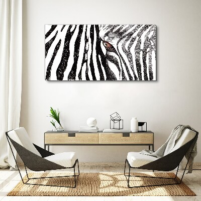 Obraz Canvas Zebra w monochromatycznym stylu