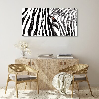 Obraz Canvas Zebra w monochromatycznym stylu