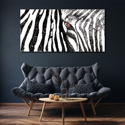 Obraz Canvas Zebra w monochromatycznym stylu