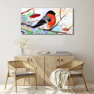 Obraz Canvas Radosny ptak na gałęzi