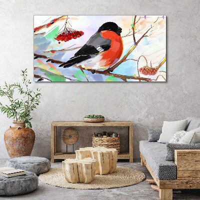 Obraz Canvas Radosny ptak na gałęzi