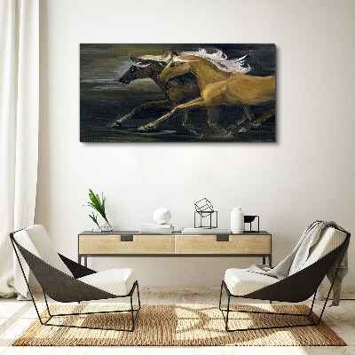Obraz na Płótnie Abstrakcja Zwierzęta Konie