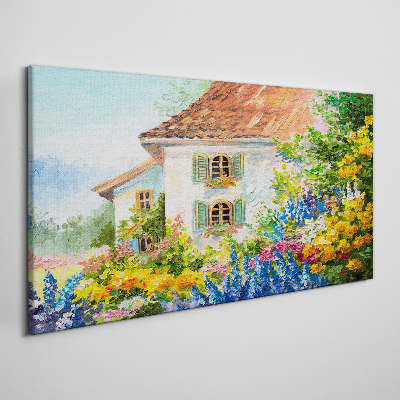 Obraz Canvas Kwiatowy krajobraz w słonecznym świetle