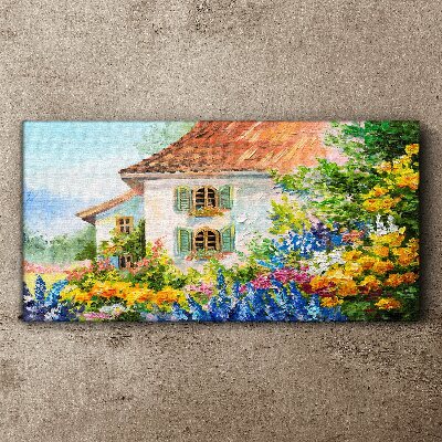 Obraz Canvas Kwiatowy krajobraz w słonecznym świetle
