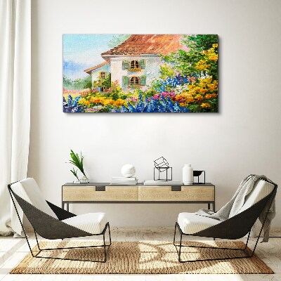 Obraz Canvas Kwiatowy krajobraz w słonecznym świetle