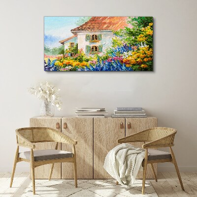 Obraz Canvas Kwiatowy krajobraz w słonecznym świetle
