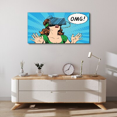 Obraz Canvas Zaskoczenie w wirtualnej rzeczywistości