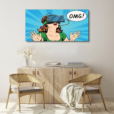 Obraz Canvas Zaskoczenie w wirtualnej rzeczywistości