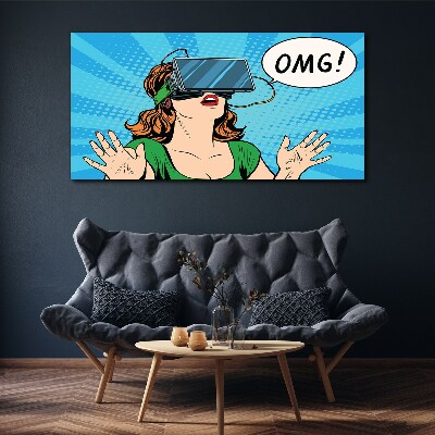Obraz Canvas Zaskoczenie w wirtualnej rzeczywistości