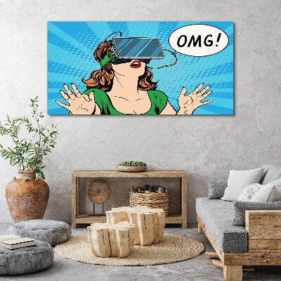 Obraz Canvas Zaskoczenie w wirtualnej rzeczywistości