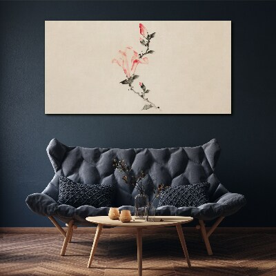 Obraz Canvas Kwiatowy minimalizm w delikatnych odcieniach