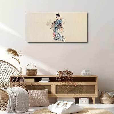 Obraz Canvas Gejsza w tradycyjnym kimono