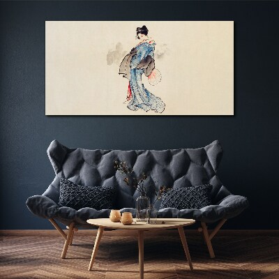 Obraz Canvas Gejsza w tradycyjnym kimono