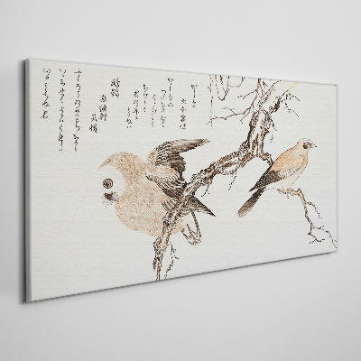 Obraz Canvas Azja Oddziały Zwierzęta Ptaki