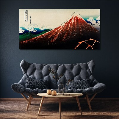 Obraz na Płótnie Wulkan Fuji w kolorach Japonii