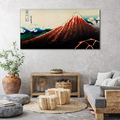 Obraz na Płótnie Wulkan Fuji w kolorach Japonii