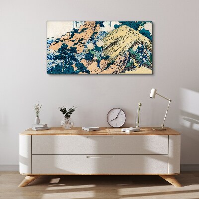 Obraz Canvas Japońska scena wiejska