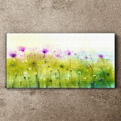 Obraz Canvas Kwiatowy pejzaż w pastelowych odcieniach