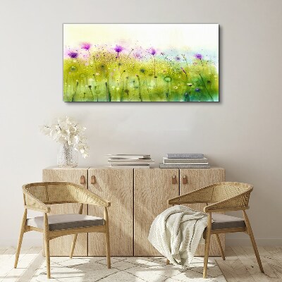 Obraz Canvas Kwiatowy pejzaż w pastelowych odcieniach