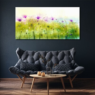 Obraz Canvas Kwiatowy pejzaż w pastelowych odcieniach