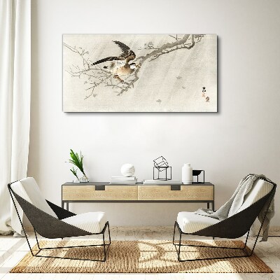 Obraz Canvas Ptak na gałęzi