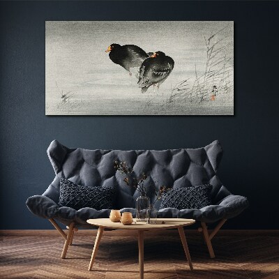 Obraz Canvas Dwie kaczki na spokojnej wodzie