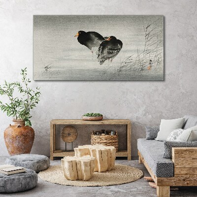 Obraz Canvas Dwie kaczki na spokojnej wodzie