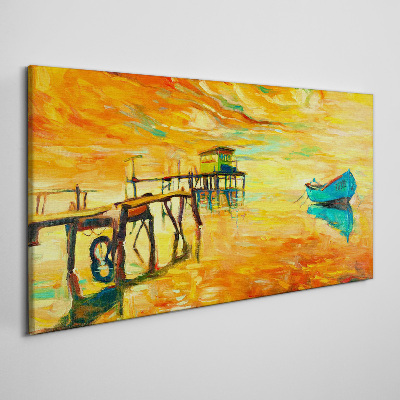 Obraz Canvas Złota godzina nad wodą