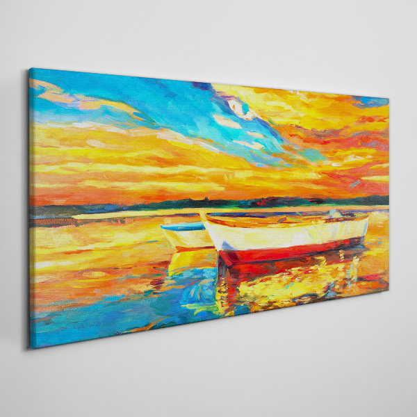 Obraz Canvas Złote odbicia na wodzie