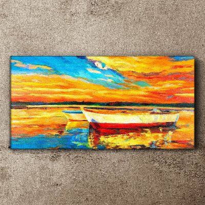 Obraz Canvas Złote odbicia na wodzie