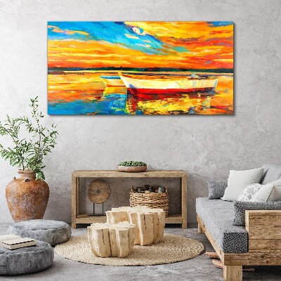 Obraz Canvas Złote odbicia na wodzie