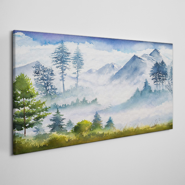 Obraz Canvas Górski krajobraz w porannej mgle
