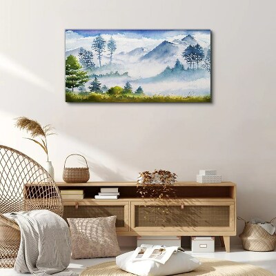 Obraz Canvas Górski krajobraz w porannej mgle