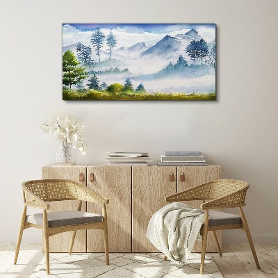 Obraz Canvas Górski krajobraz w porannej mgle