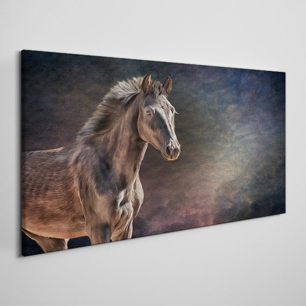 Obraz Canvas Portret konia na tle abstrakcyjnym