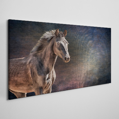 Obraz Canvas Portret konia na tle abstrakcyjnym