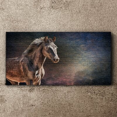 Obraz Canvas Portret konia na tle abstrakcyjnym