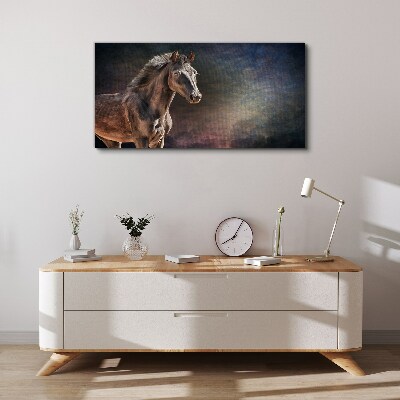 Obraz Canvas Portret konia na tle abstrakcyjnym