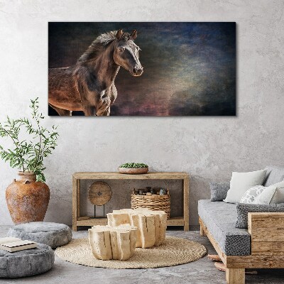 Obraz Canvas Portret konia na tle abstrakcyjnym