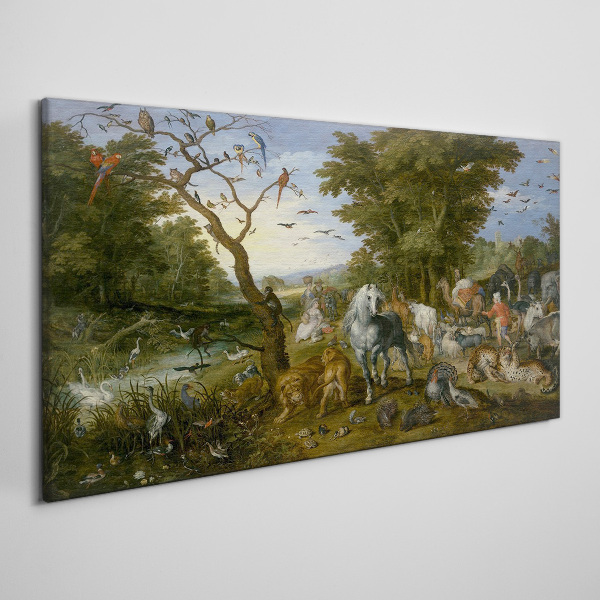 Obraz Canvas Rajski krajobraz z fauną i florą